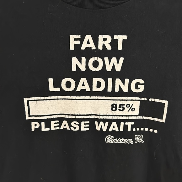 Funny Fart Loading T-shirt. Orlando Florida. SIZE Medium - Picture 2 of 3